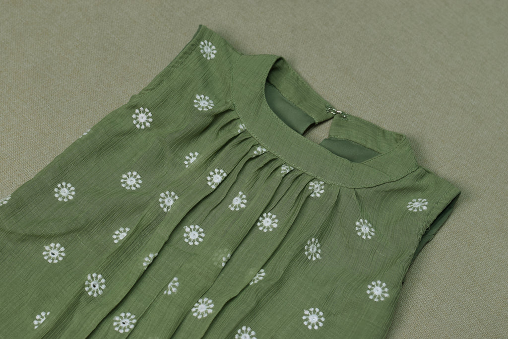 Floral Print Girls Sleeveless Frock