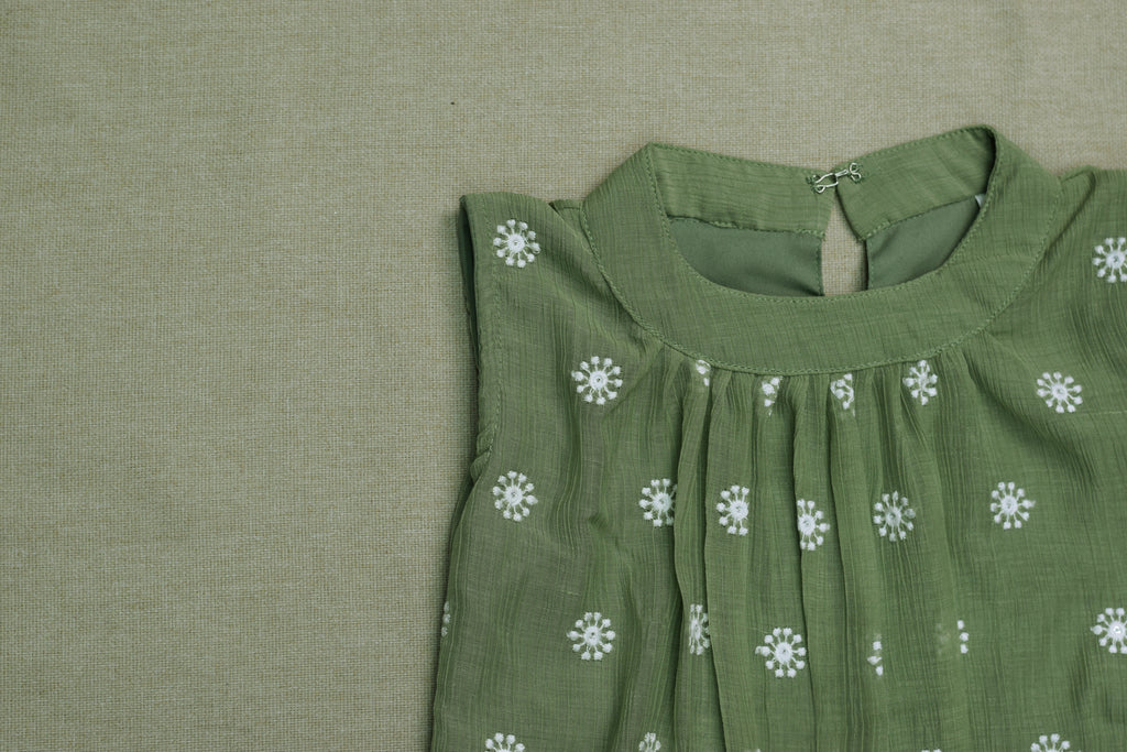 Floral Print Girls Sleeveless Frock