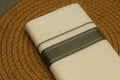 Traditional Kerala Kodi Mundu – Off White with Greenish Grey Thread Line Border | Premium Cotton Dhoti