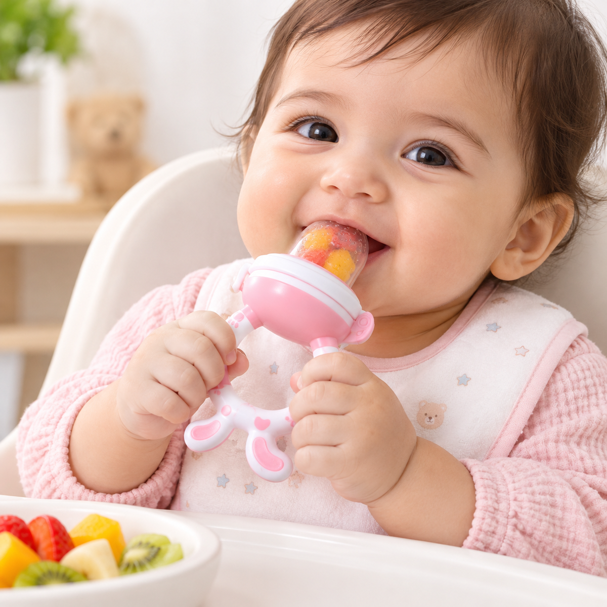 Baby Fruit Feeder Pacifier – Safe Fresh Fruit & Food Feeder for Babies