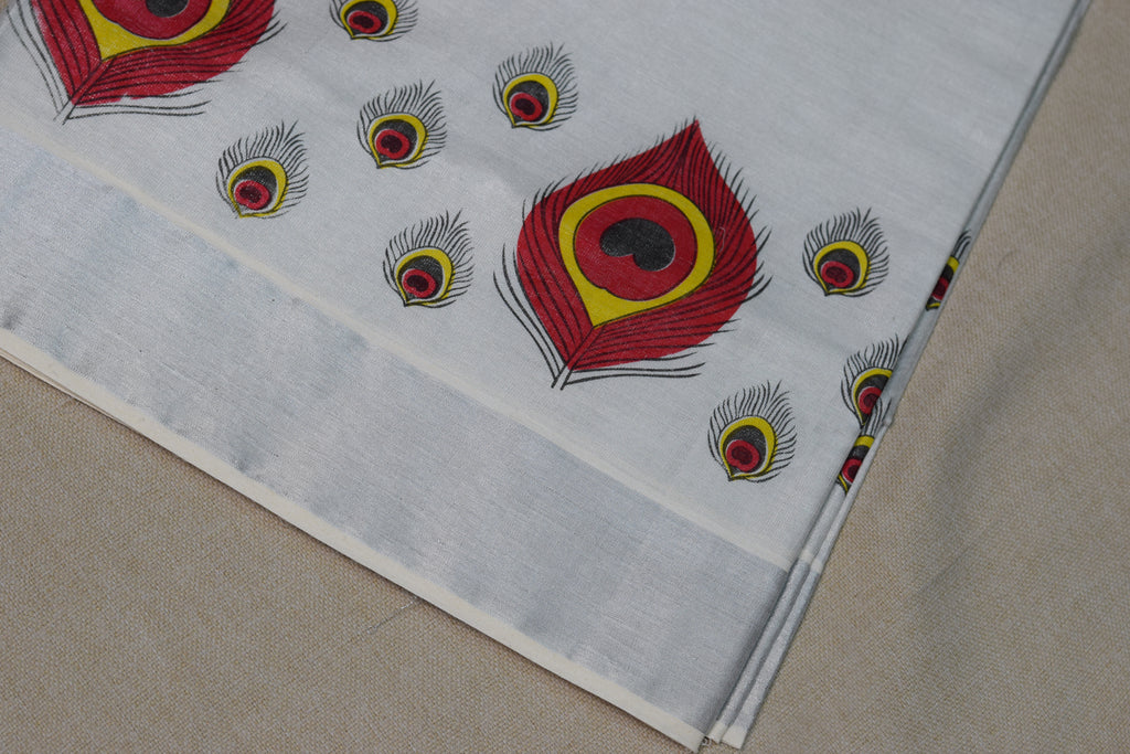 Kerala Kasavu Set Saree - View 3 - Nushio