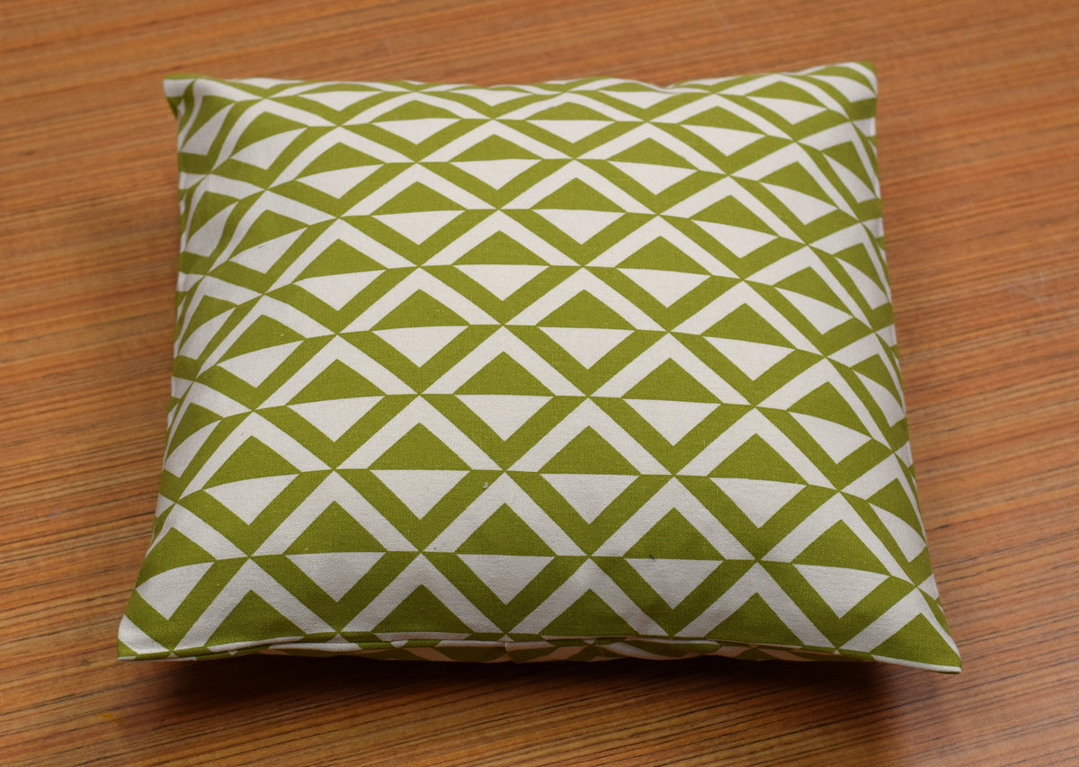 Green & White Geometric Printed Cushion Cover – 16 x 16 Inches | – Nushio by Pulpel