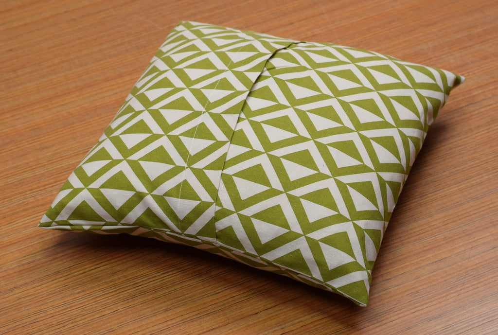 Green & White Geometric Printed Cushion Cover – 16 x 16 Inches | – Nushio by Pulpel