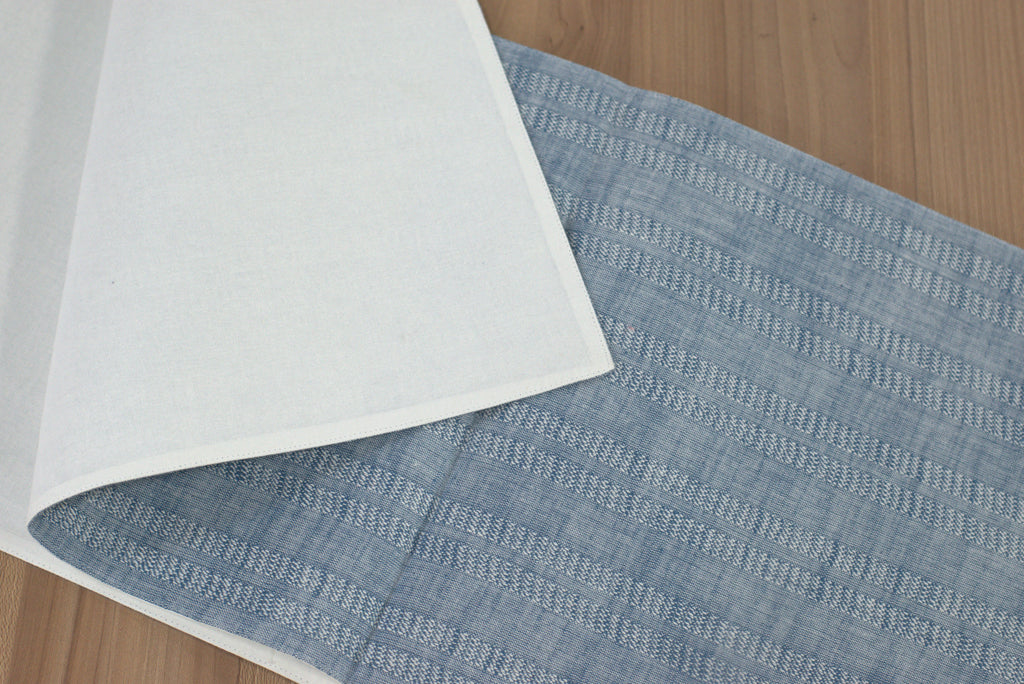 Sky Blue Textured Stripe Table Runner – 180 x 35 cm