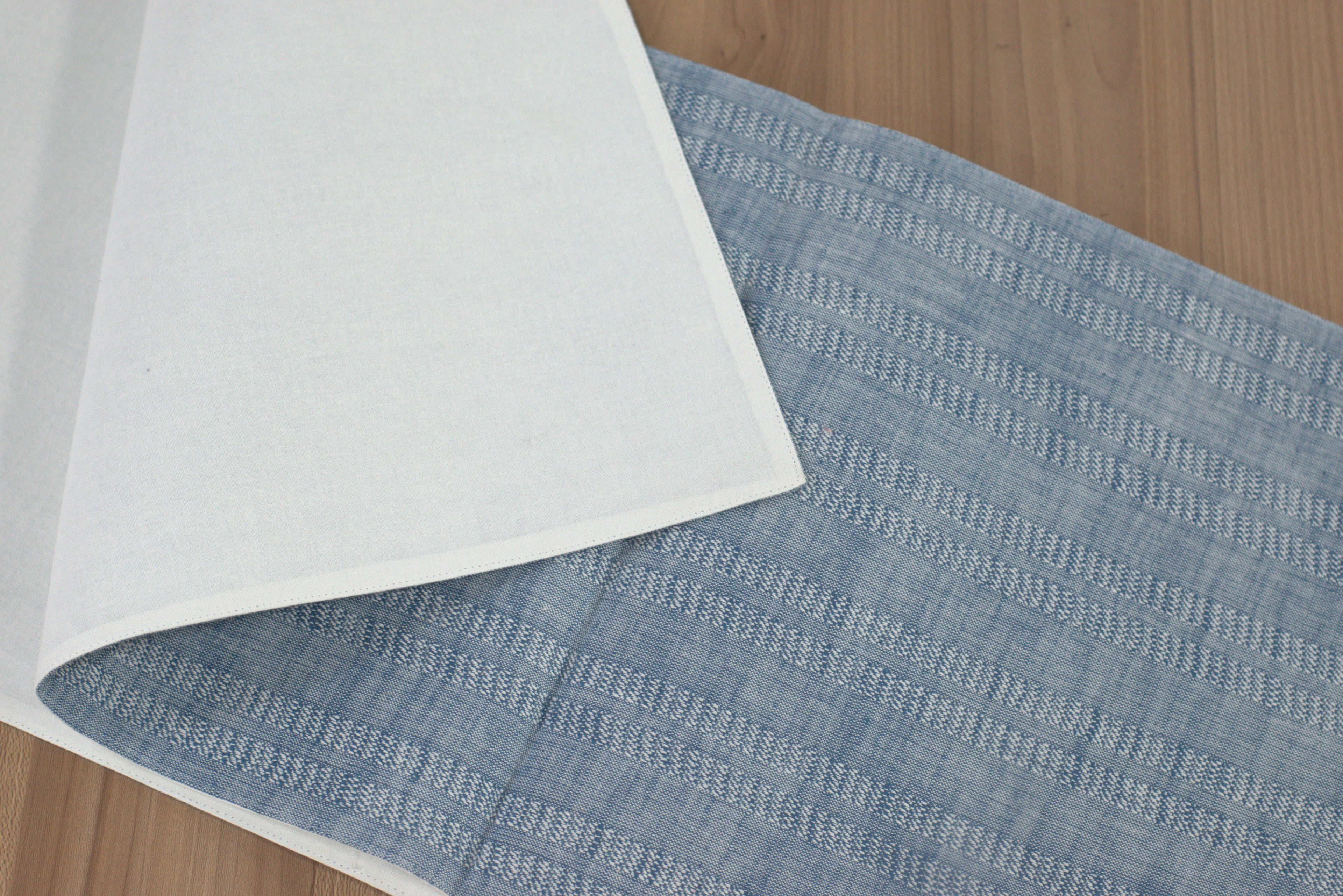 Sky Blue Textured Stripe Table Runner – 180 x 35 cm