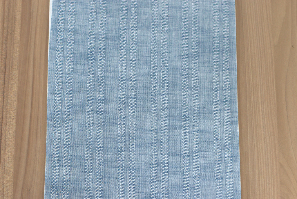 Sky Blue Textured Stripe Table Runner – 180 x 35 cm