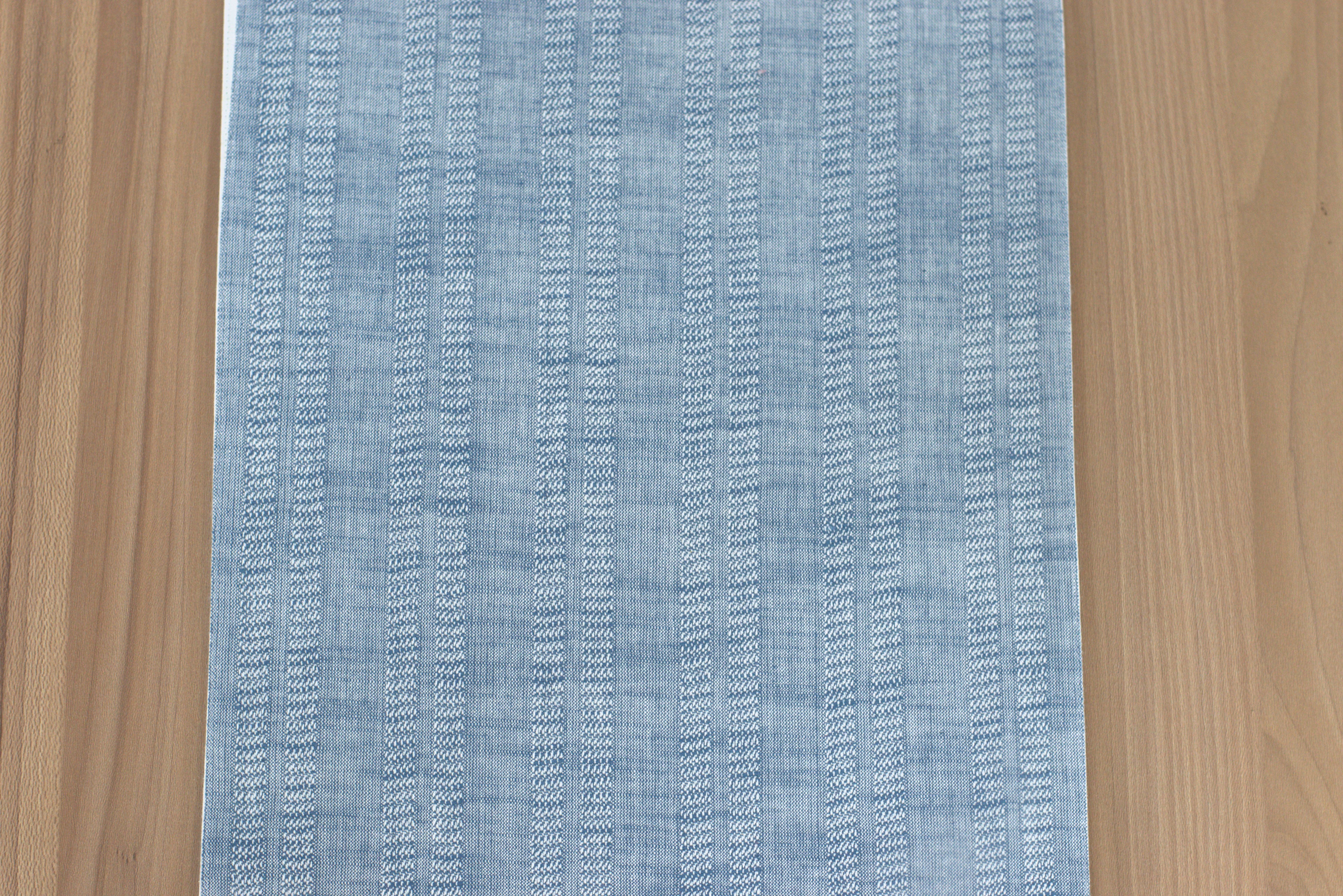 Sky Blue Textured Stripe Table Runner – 180 x 35 cm