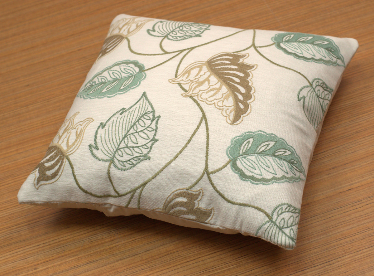 Elegant Green and Brown Leaf Print Cushion Covers – Set of 5