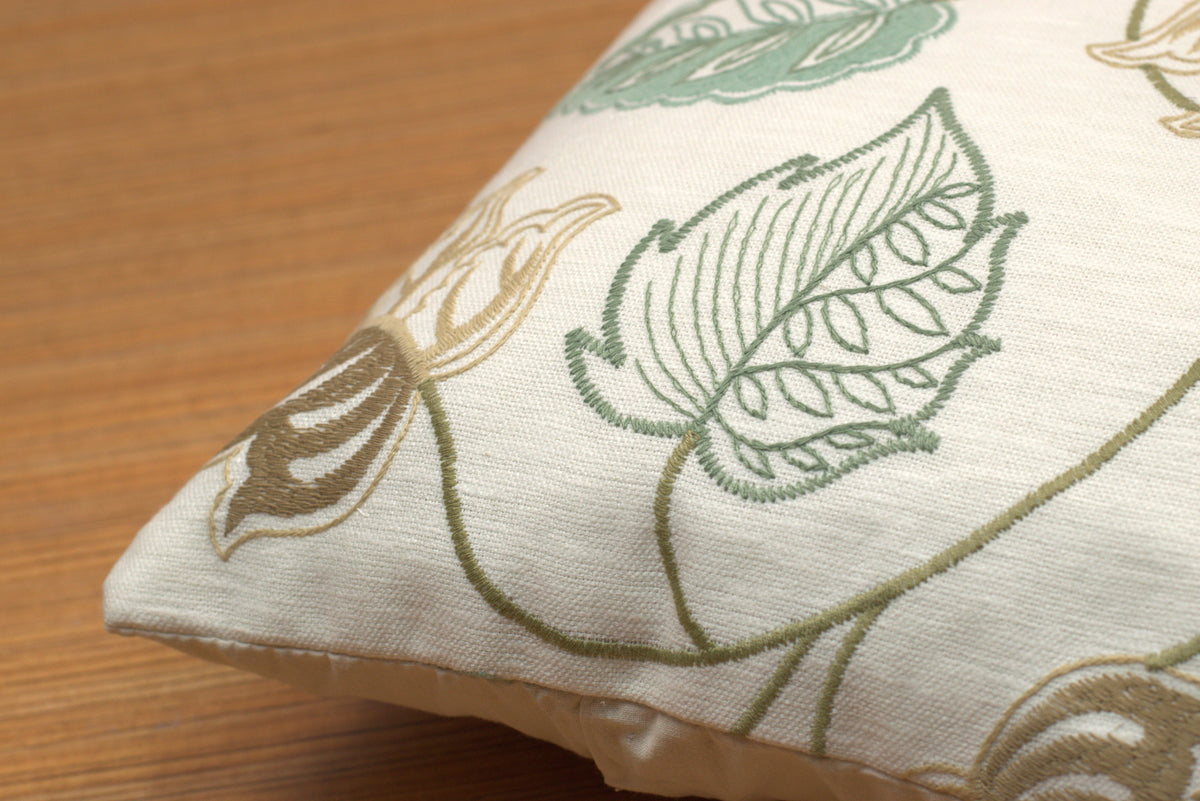 Elegant Green and Brown Leaf Print Cushion Covers – Set of 5
