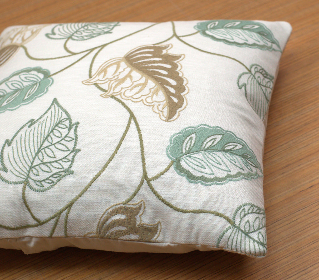Elegant Green and Brown Leaf Print Cushion Covers – Set of 5