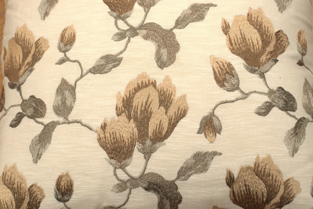 Elegant Brown Floral Cushion Covers with Botanical Print – Set of 5