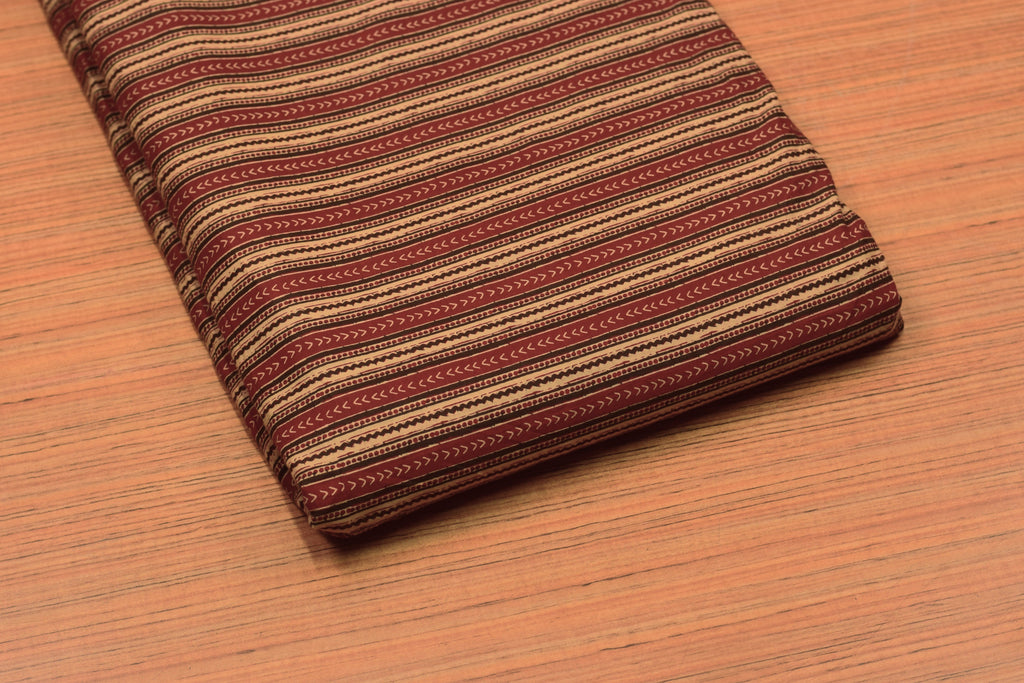 Maroon  Cotton Churidar Material Set with Top, Bottom & Shawl – 44 – Nushio by Pulpel