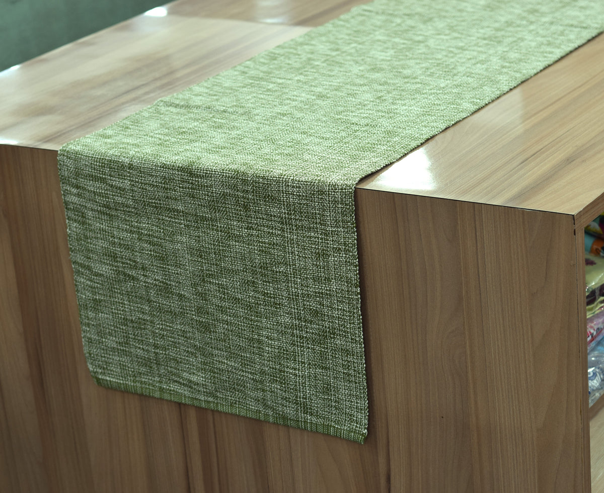 Green Textured Table Runner – 3 Meter Long x 40 cm Wide
