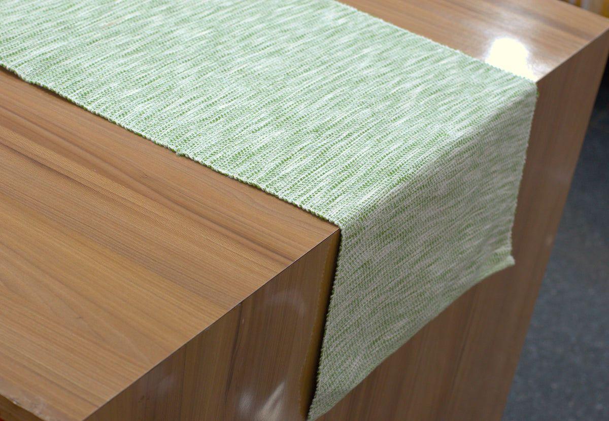 Green Textured Table Runner – 2.35 Meter Length x 40 cm Width