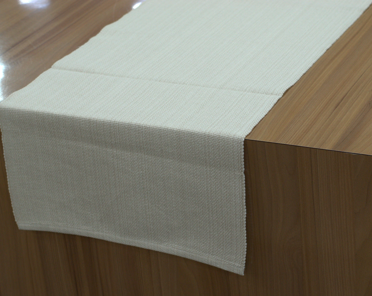 Elegant Textured Table Runner – Off-White | 3.15 m x 40 cm