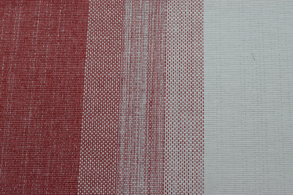 Striped Cotton Table Runner - 2 Meter × 40 cm - Red & White
