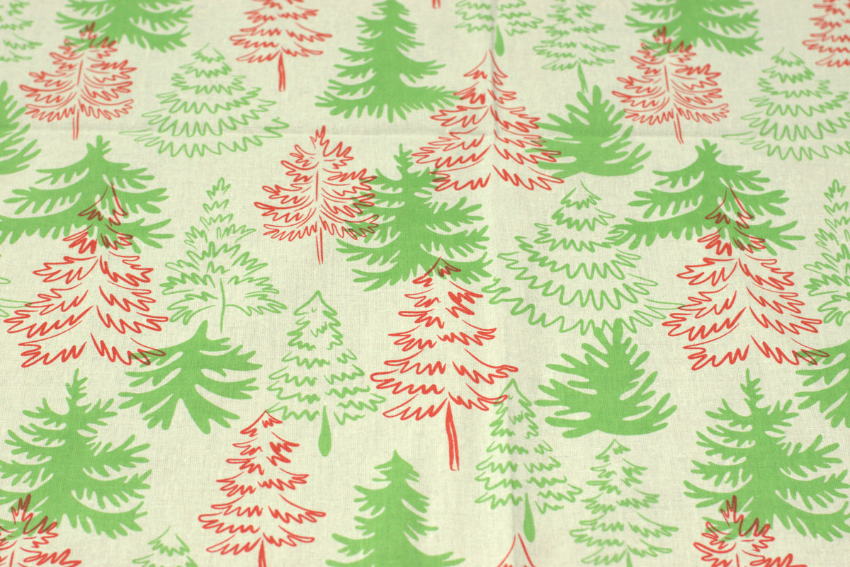 Green & Red Floral Printed Table Cloth with Lace Border – 210 × – Nushio by Pulpel