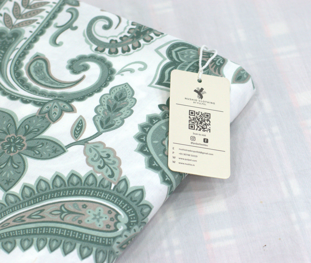 King Size Cotton Blend Bedsheet – 110 x 110 Inches | Paisley Floral Print