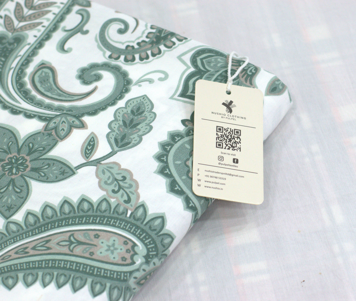 King Size Cotton Blend Bedsheet – 110 x 110 Inches | Paisley Floral Print
