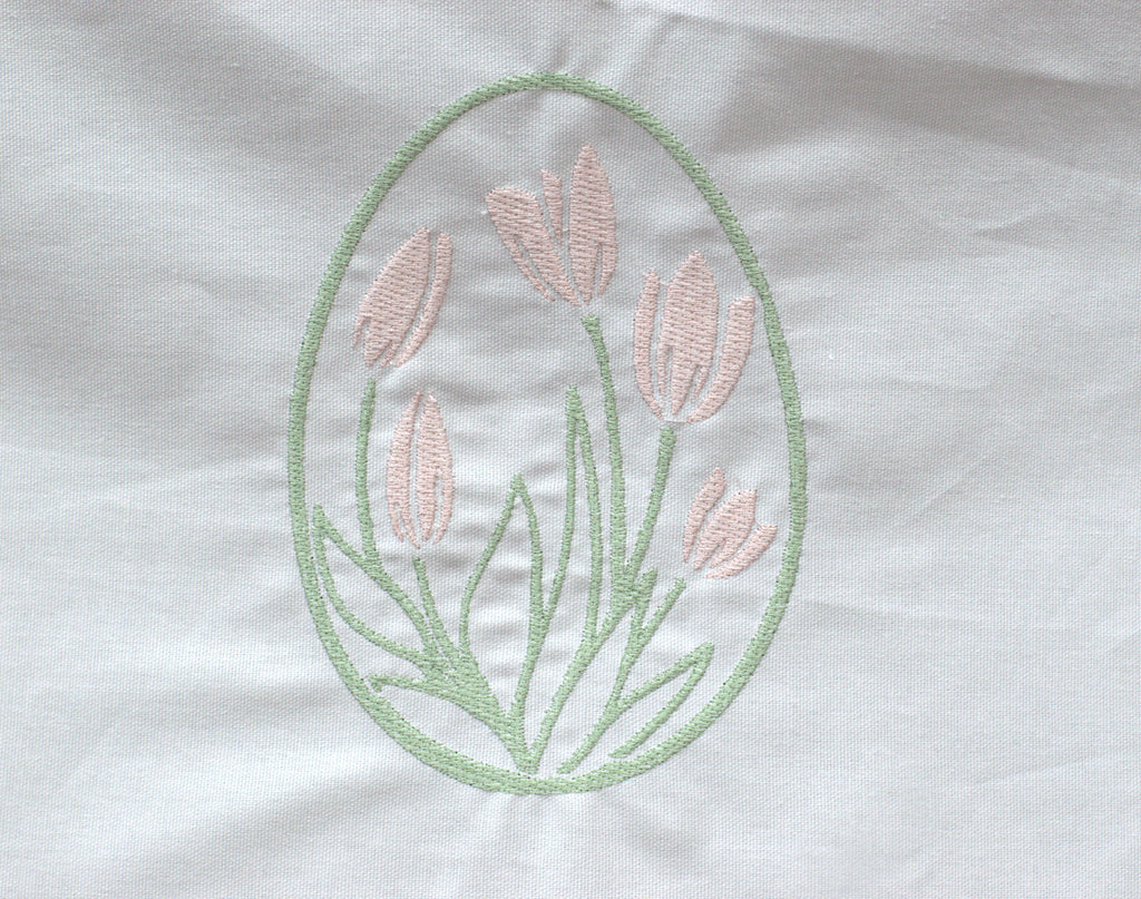 Embroidered Floral Chair Back Cover Set