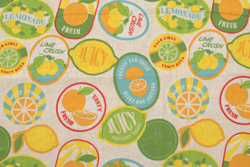 Lemon & Citrus Printed Table Cloth with Elegant White Lace Border – Nushio by Pulpel