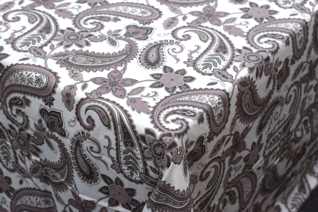 Premium Cotton Blend Double Bedsheet – 110 x 110 Inches | Elegant Paisley Floral Print