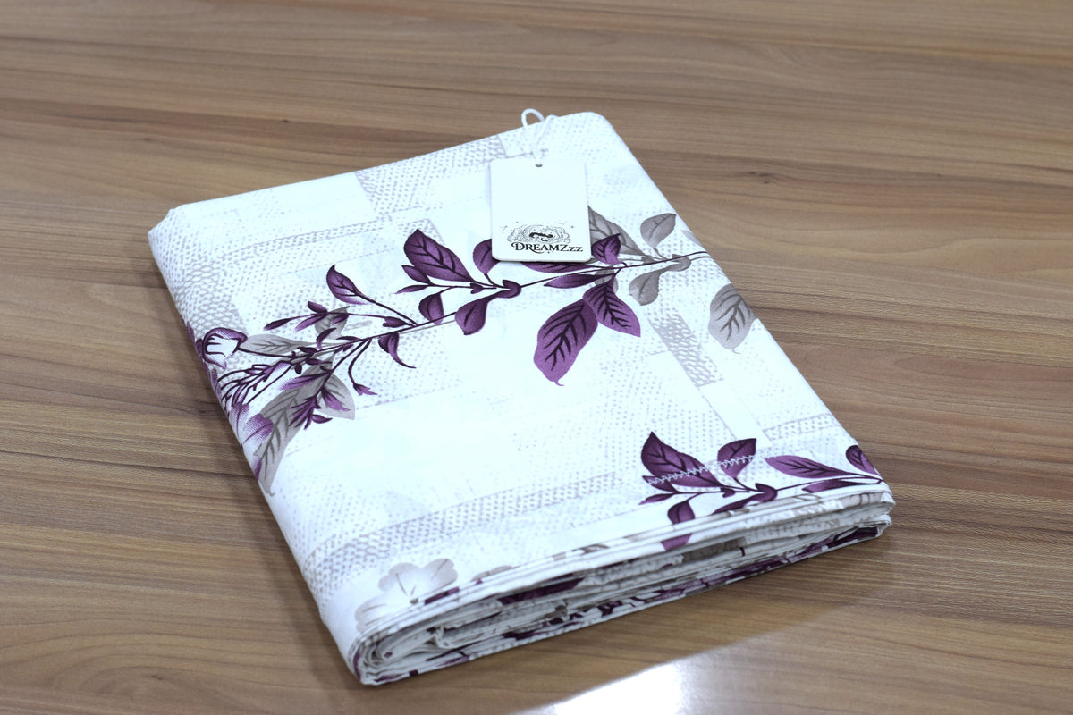 Elegant Floral Printed Cotton Bedsheet – 110 x 110 Inches