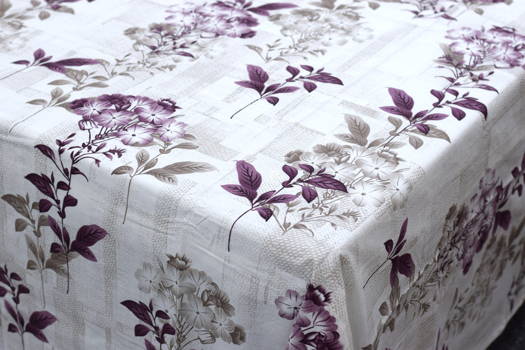 Elegant Floral Printed Cotton Bedsheet – 110 x 110 Inches