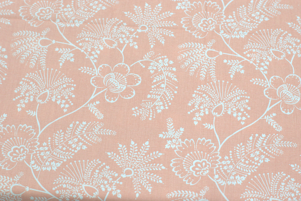Peach Floral Queen Size Bedsheet Set with 2 Pillow Covers –  Cotton Printed Bed Sheet