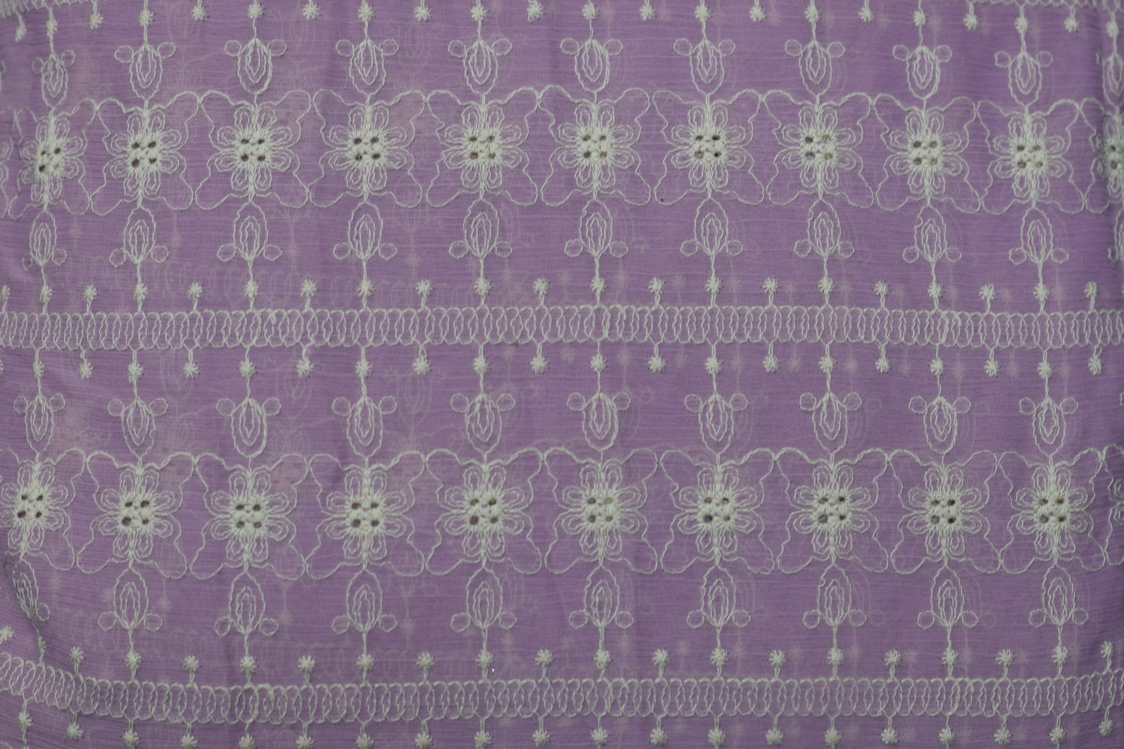 Lavender Crush Georgette Embroidered Dress Material – 2.50 Meters | 44” Width