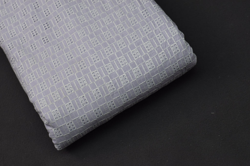 Lavender Textured Cotton Dress Material – 44" Width | Top 2.50 M