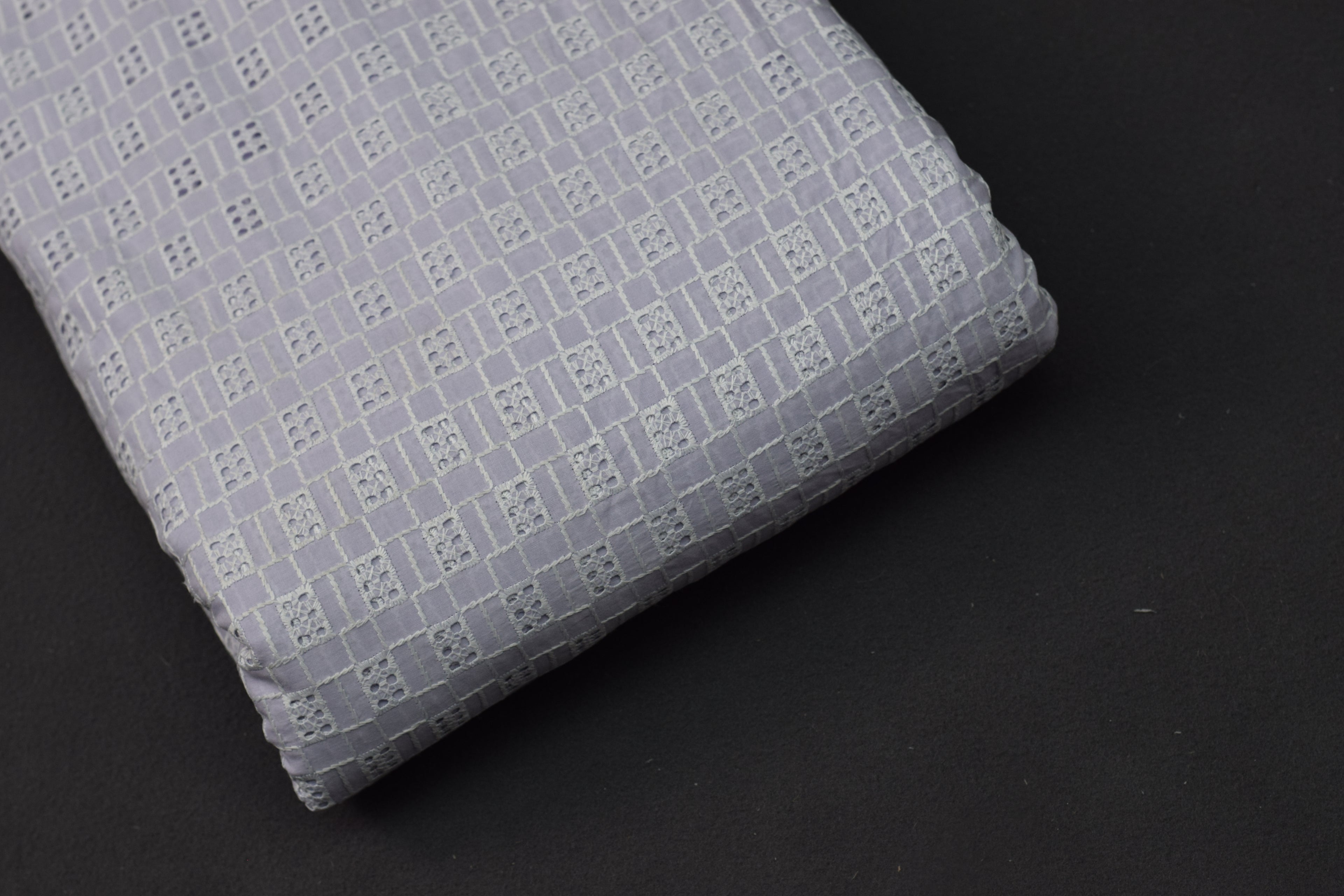 Lavender Textured Cotton Dress Material – 44" Width | Top 2.50 M