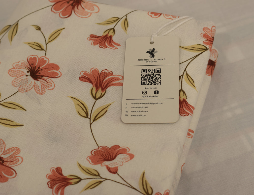 Queen Size Cotton Blend Floral Printed Bedsheet – 90 x 100 Inches