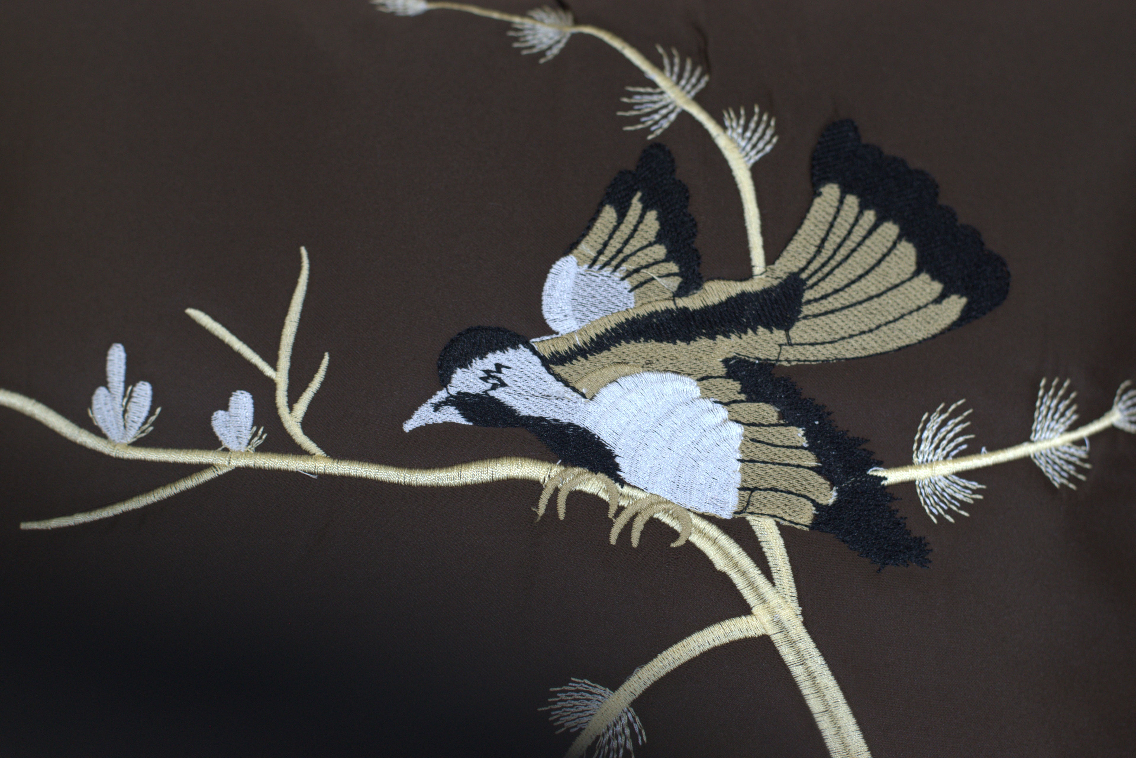 Bird Embroidered Cushion Cover Set - 16x16 Inches (Set of 5) - View 2 - Embroidered - Nushio