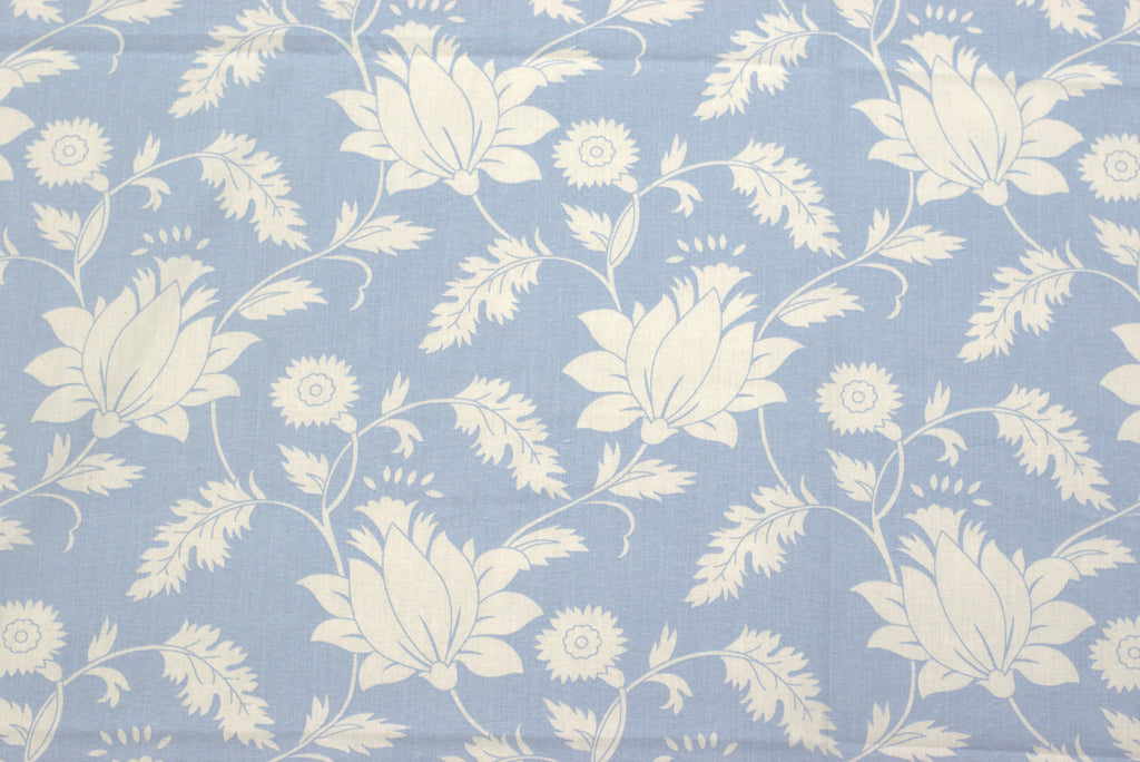 Sky Blue Floral Queen Size Bedsheet with 2 Pillow Covers – Soft &amp; Elegant Printed Bed Sheet