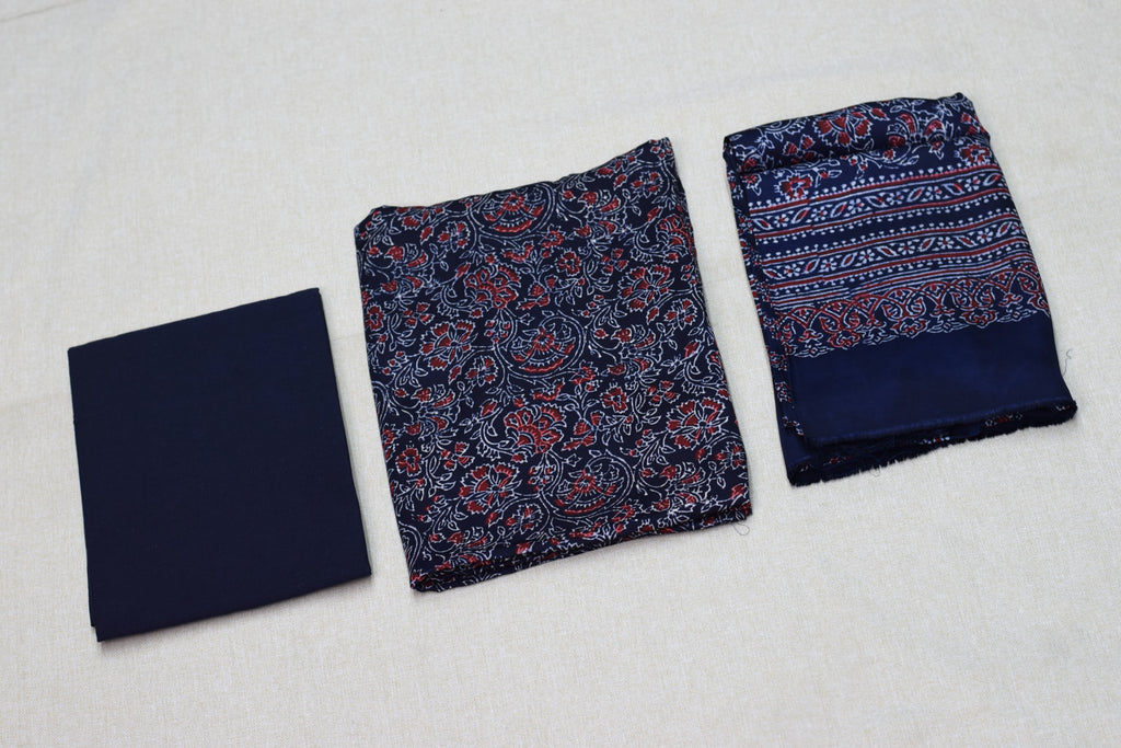 Floral Modal Silk Churidar Material Set