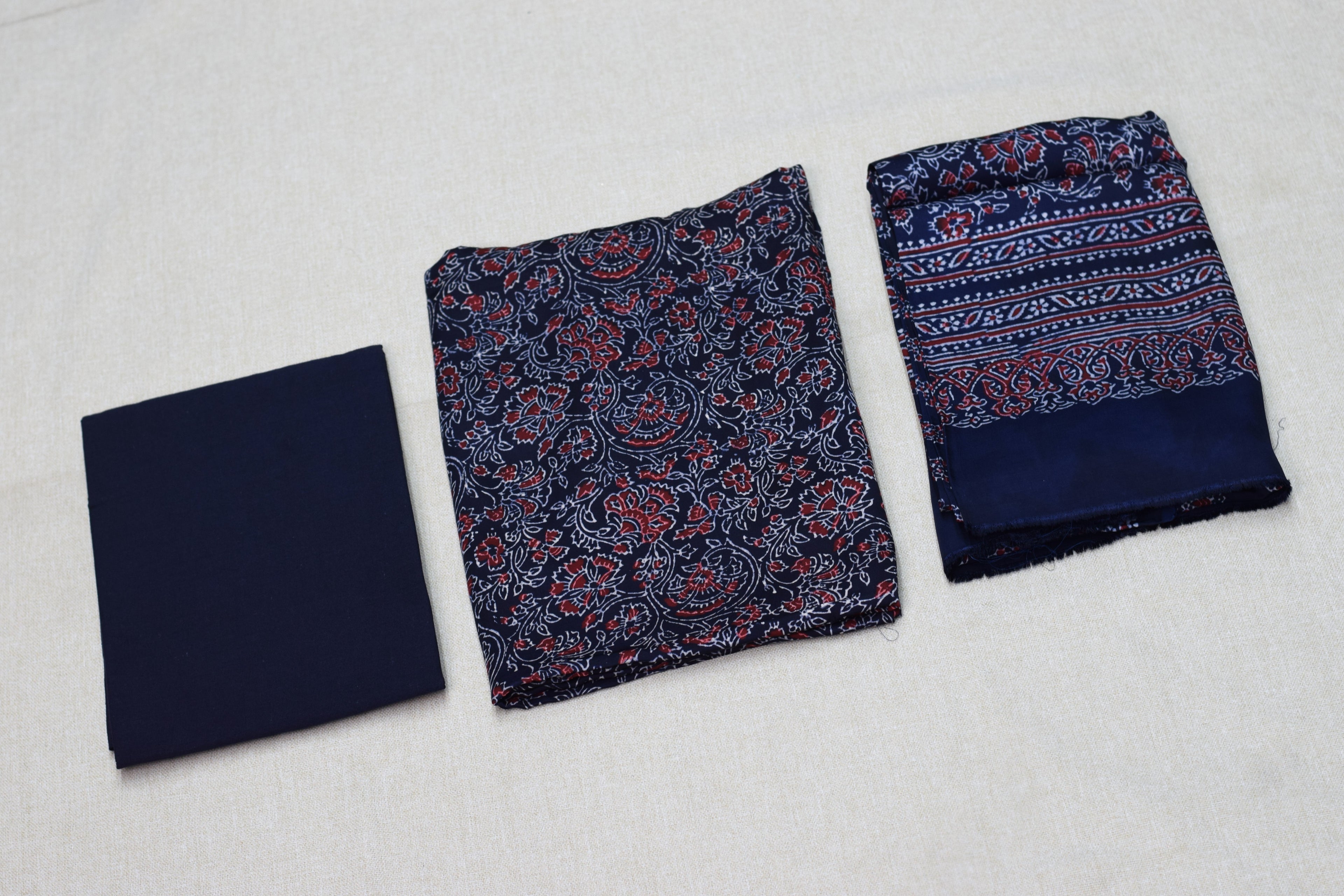 Floral Modal Silk Churidar Material Set