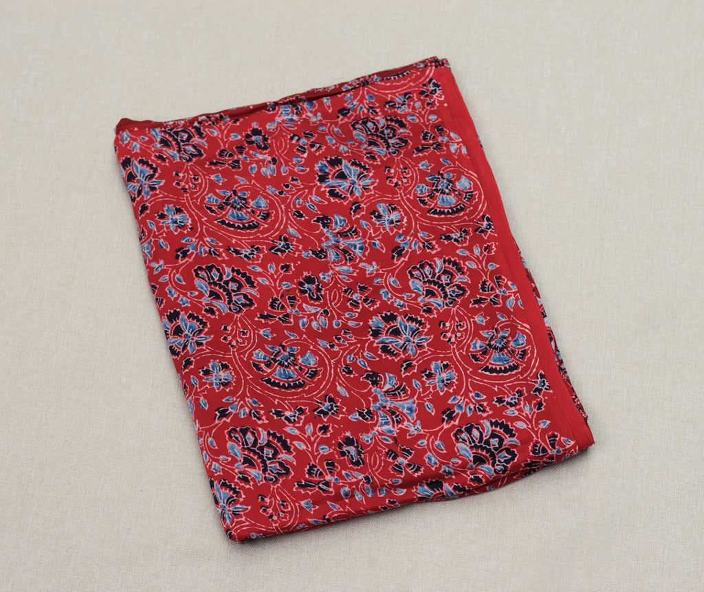 Ruby Blossom Modal Silk Churidar Material Set