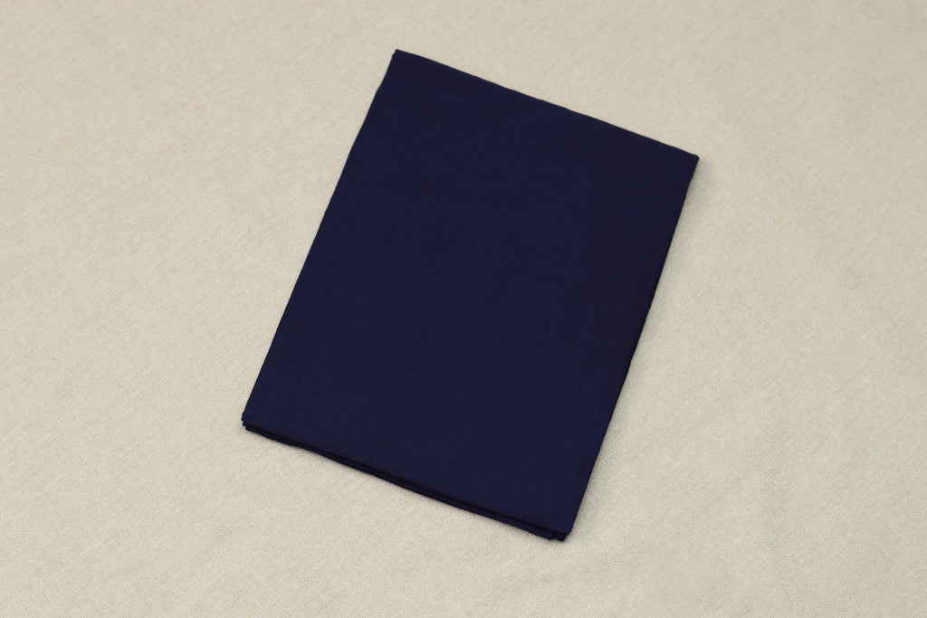 Midnight Indigo Modal Silk Churidar Material Set with Elegant Printed Design