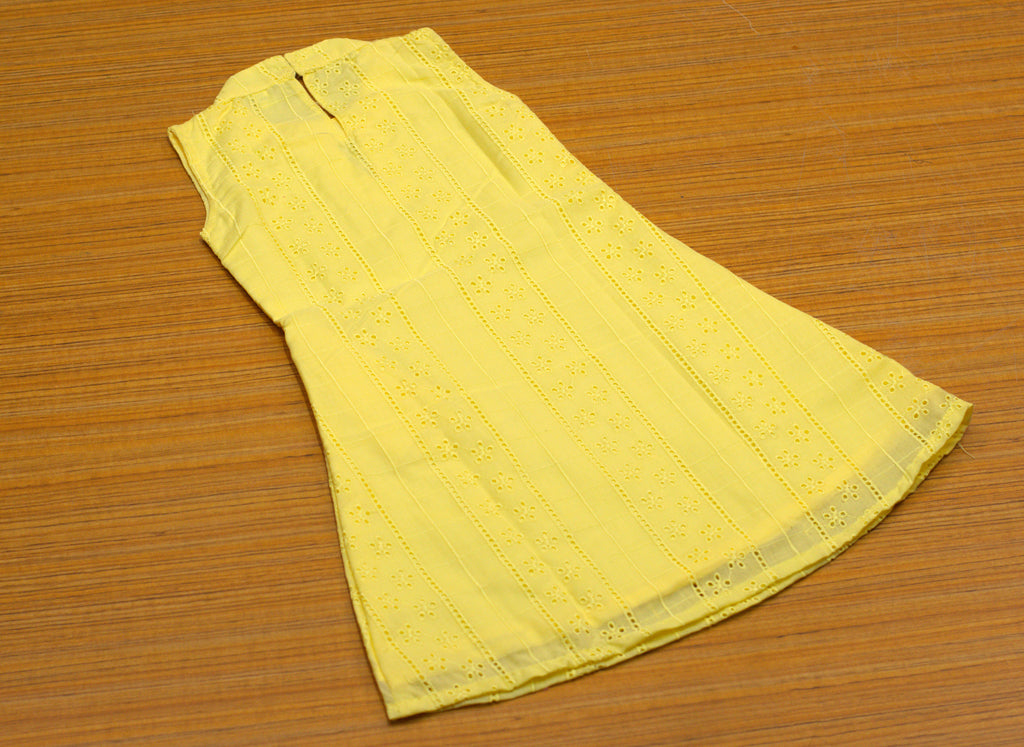 Girls Yellow Cotton Hakoba Halter Neck Frock with Sleeve Material – Nushio by Pulpel