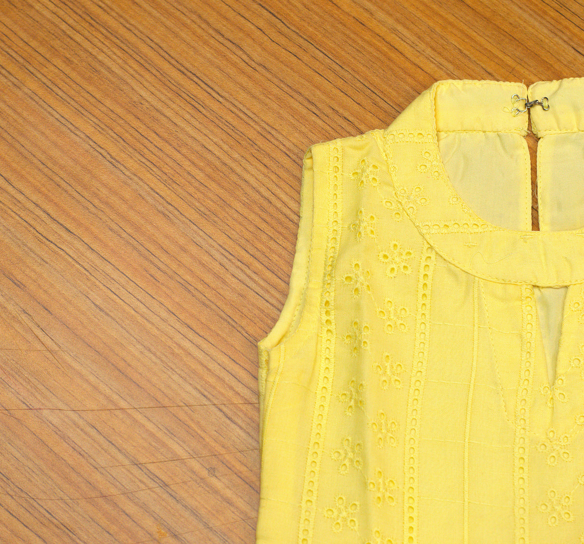 Girls Yellow Cotton Hakoba Halter Neck Frock with Sleeve Material – Nushio by Pulpel