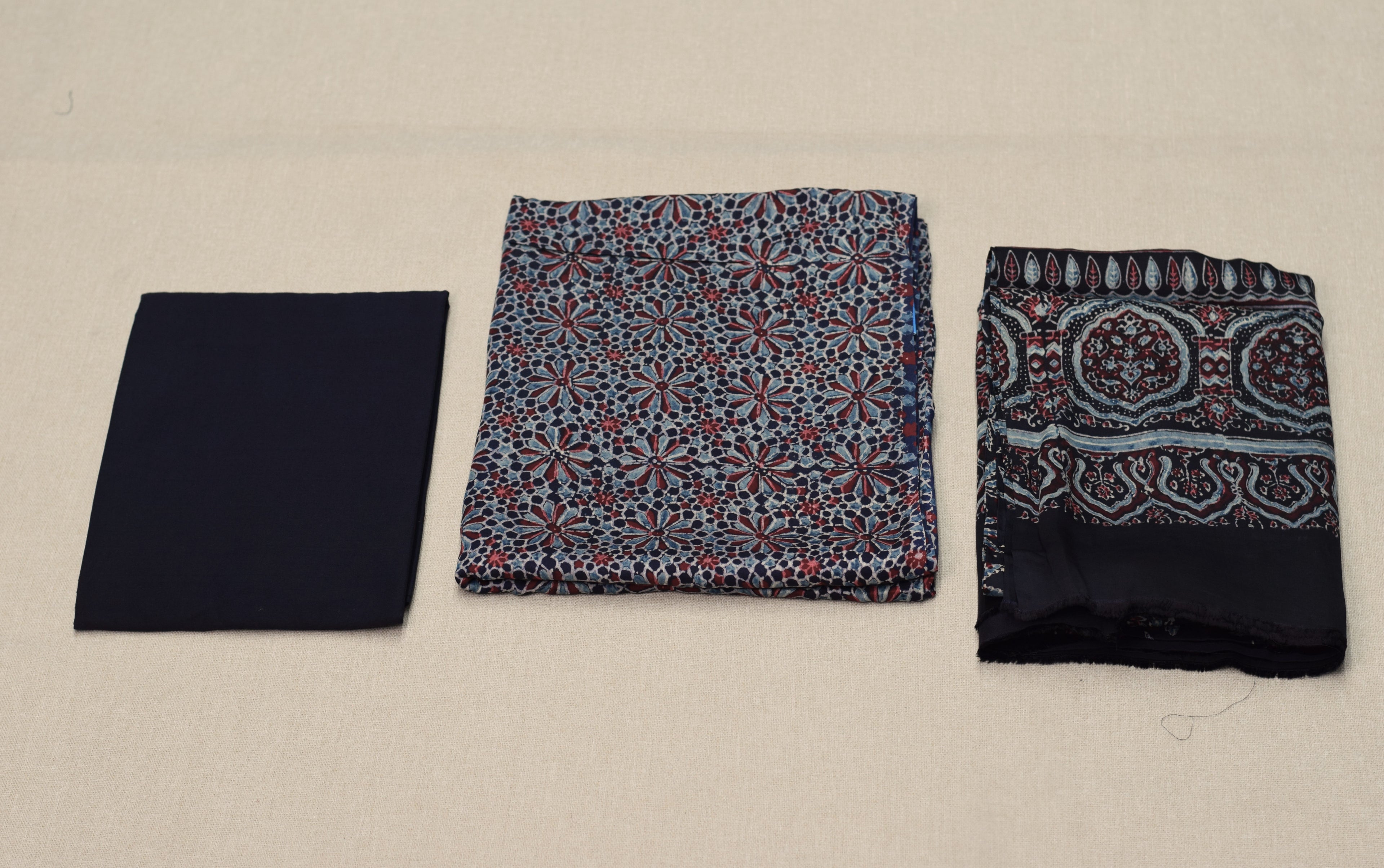 Midnight Mosaic Modal Silk Churidar Material Set