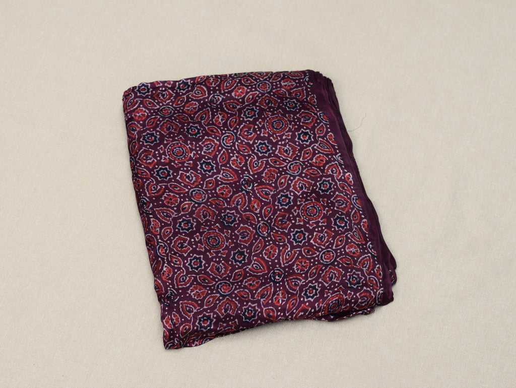 Royal Wine Modal Silk Churidar Material Set