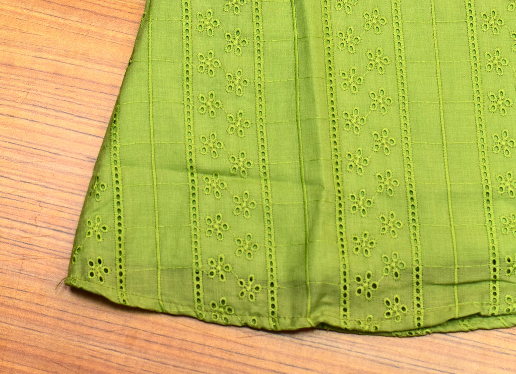 Girls Green Cotton Hakoba Frock with Halter Neck Pattern – Nushio by Pulpel
