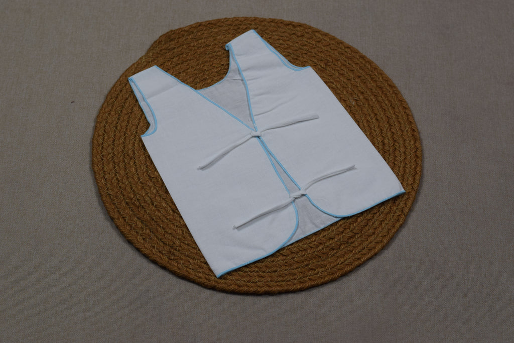 Kids Cotton Inner Vest (Kutti Uduppu) – Sleeveless Tie-Up Undershirt (Pack of 3)