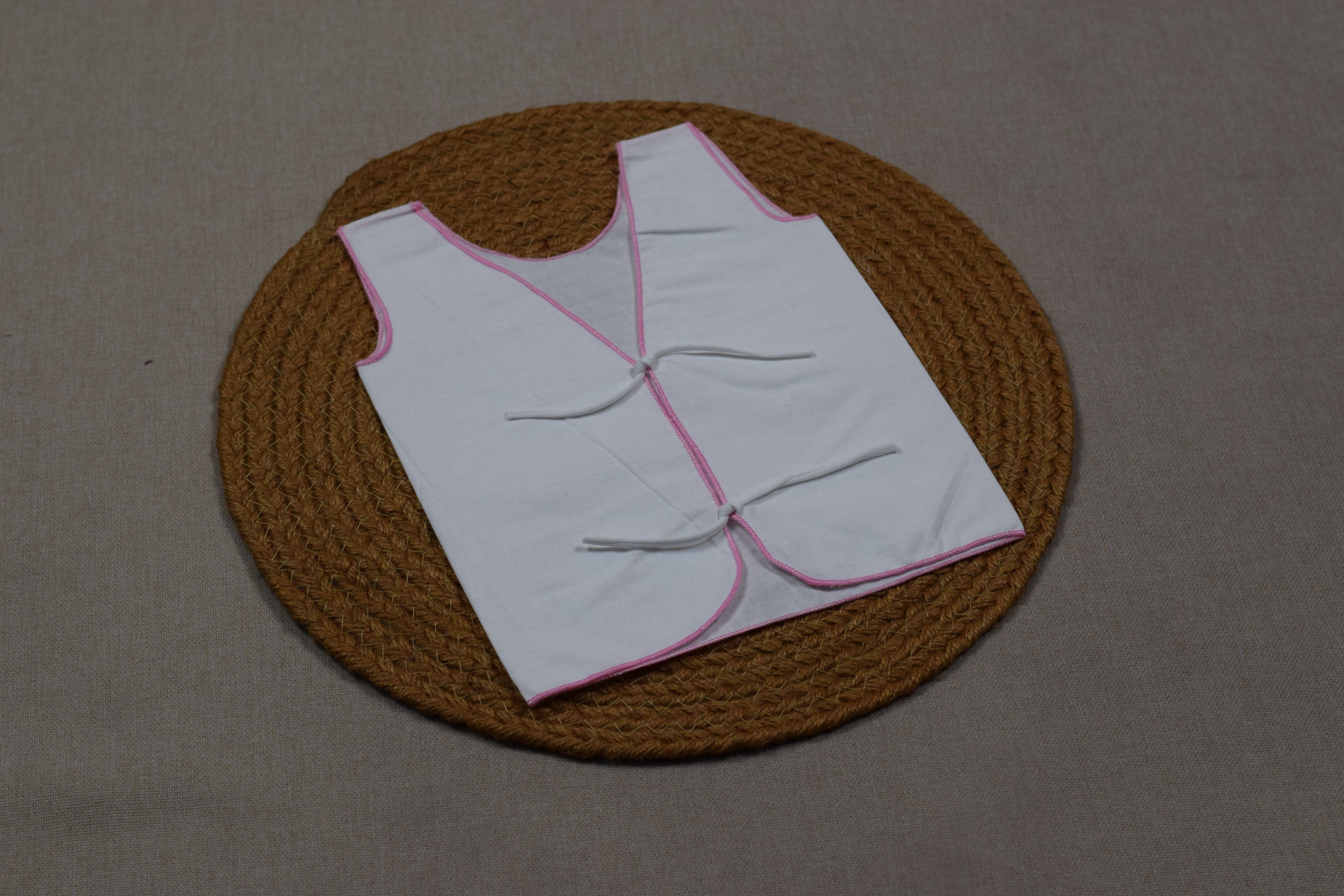 Kids Cotton Inner Vest (Kutti Uduppu) – Sleeveless Tie-Up Undershirt (Pack of 3)
