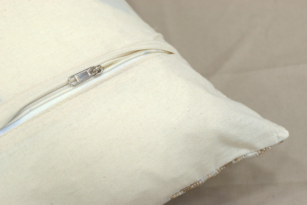 Beige Geometric Diamond Cushion Covers – Set of 5 | 16x16 Inches | Nushio