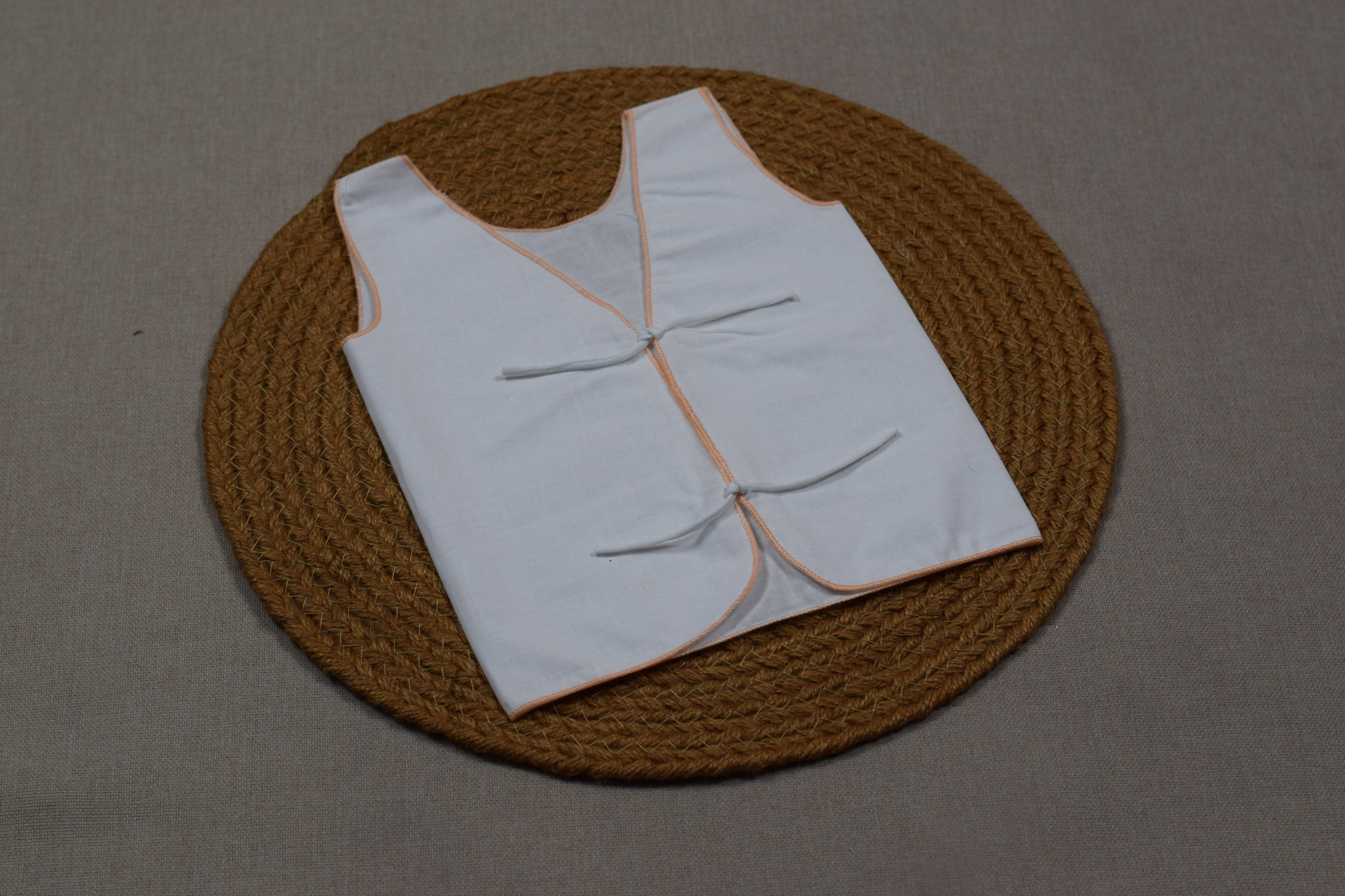 Kids Cotton Inner Vest (Kutti Uduppu) – Sleeveless Tie-Up Undershirt (Pack of 3)