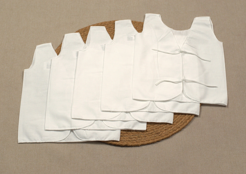Kids White Cotton Kutti Uduppu Set (Pack of 5) | Soft Traditional Innerwear for Boys & Girls