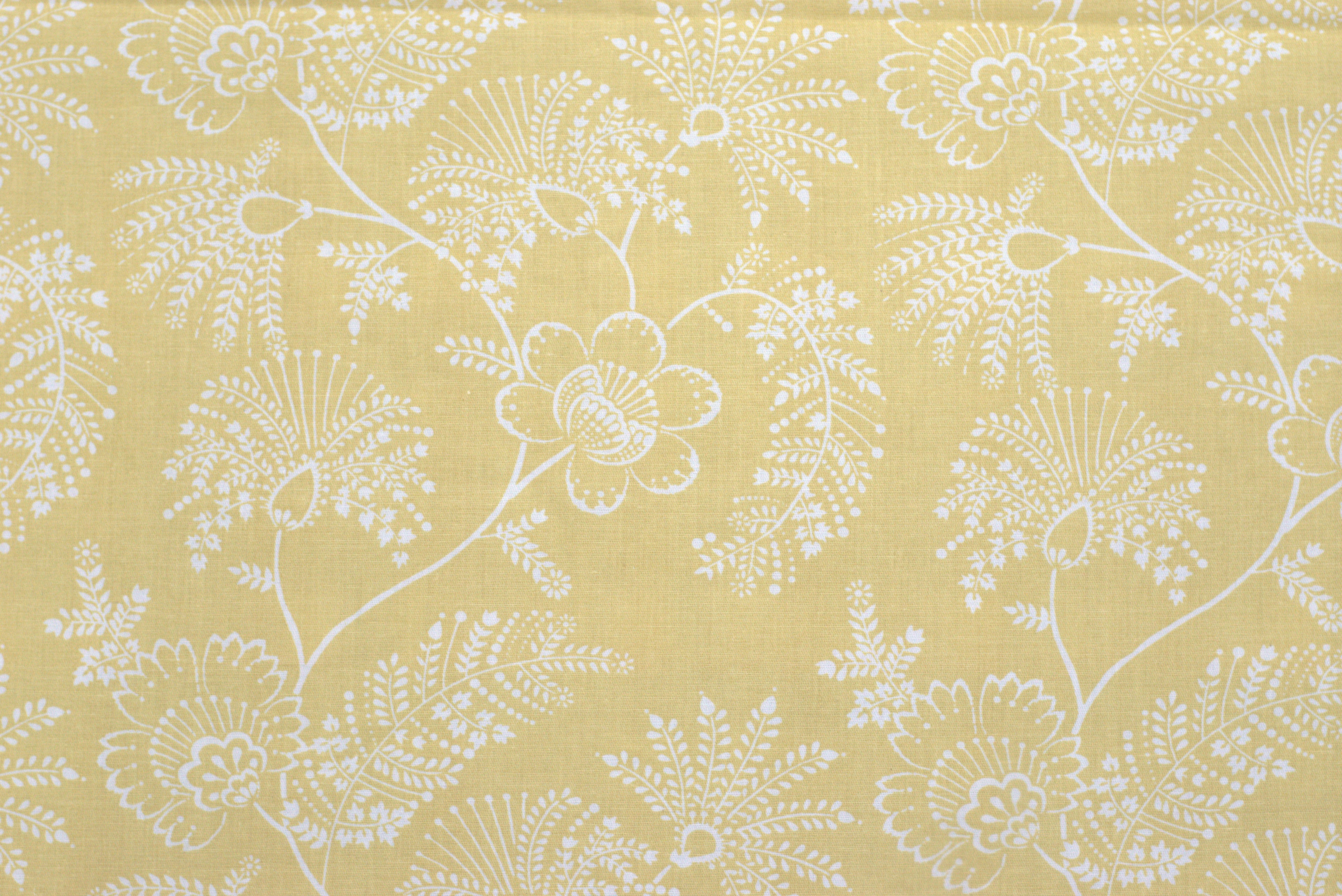 Yellow Floral Printed Queen Size Bedsheet with 2 Pillow Covers – Elegant Bedding Set